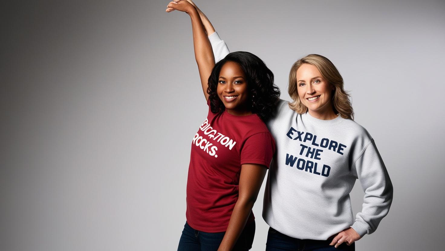 2 Teachers in Cultural Exploration sweatshirts