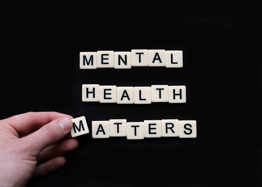 tiles that spell out Mental Health Matters 