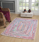 CARNIVAL Area Rug Multi Colour White Cotton Braided Rug