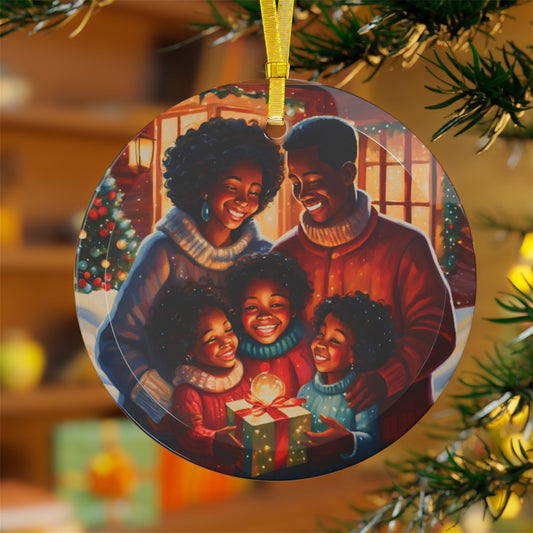 Diverse Christmas Glass Ornament