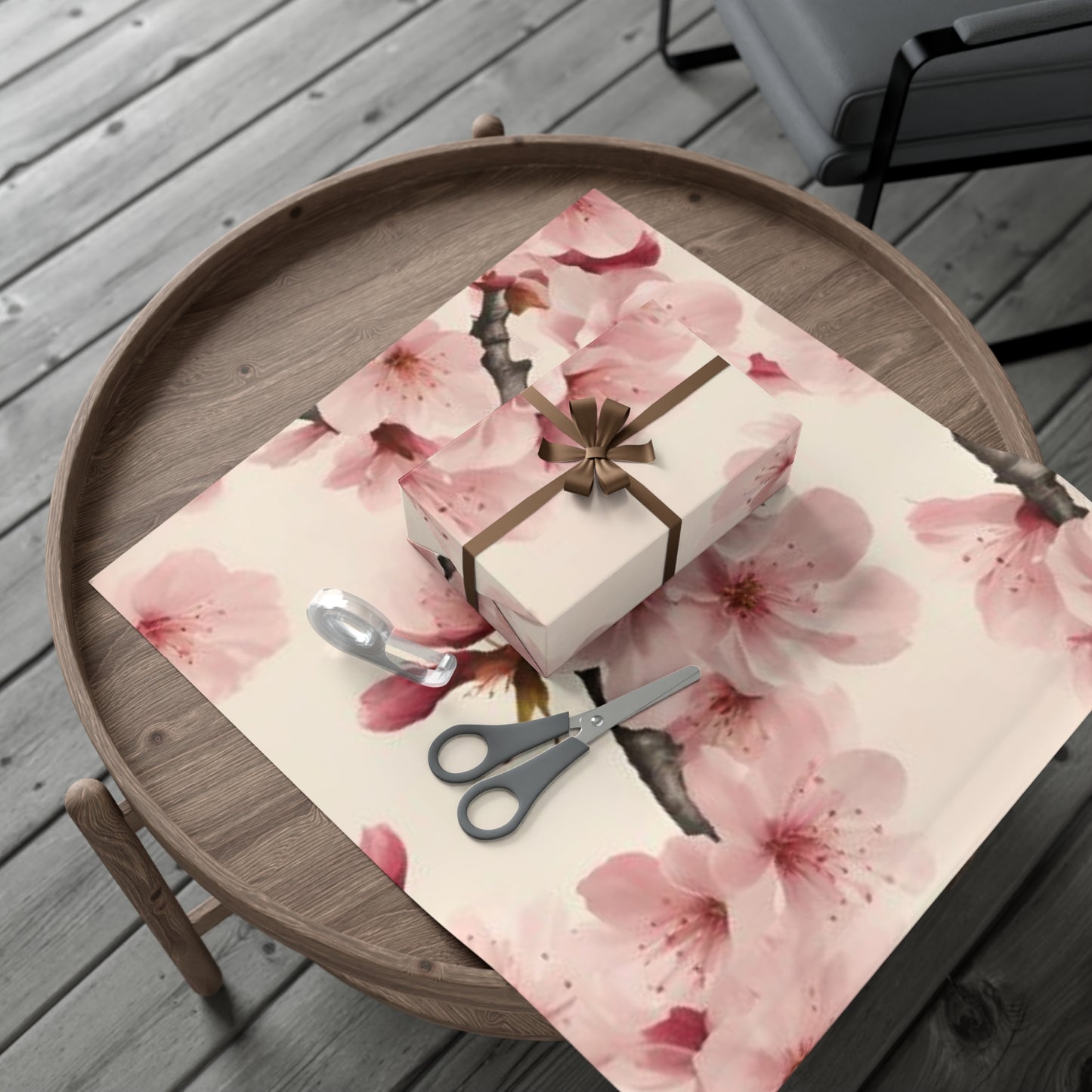 Pink Cherry Blossom Wrapping Paper