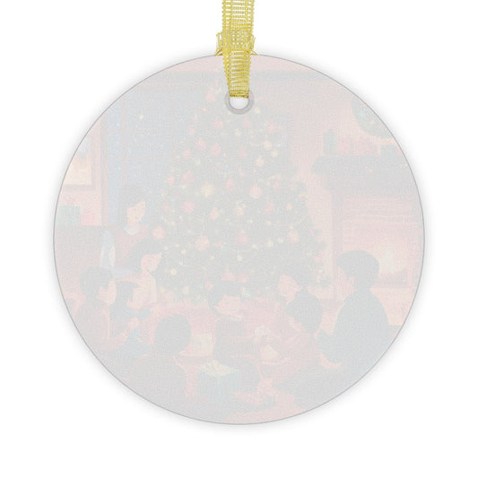 Asian Family Christmas Ornament