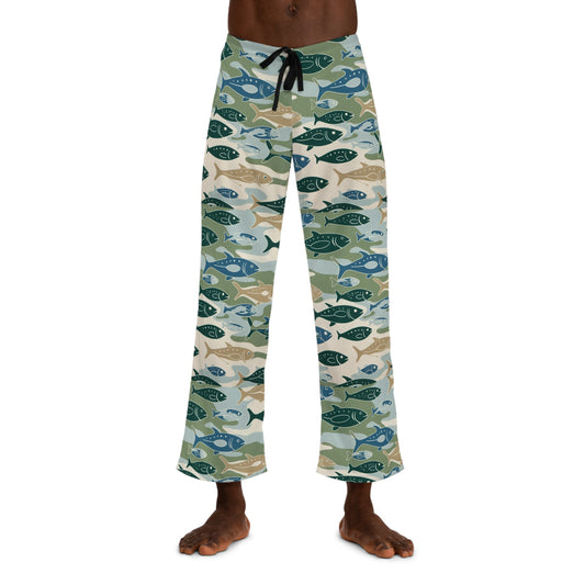 Men's Fish Camo Print Pajama Pants