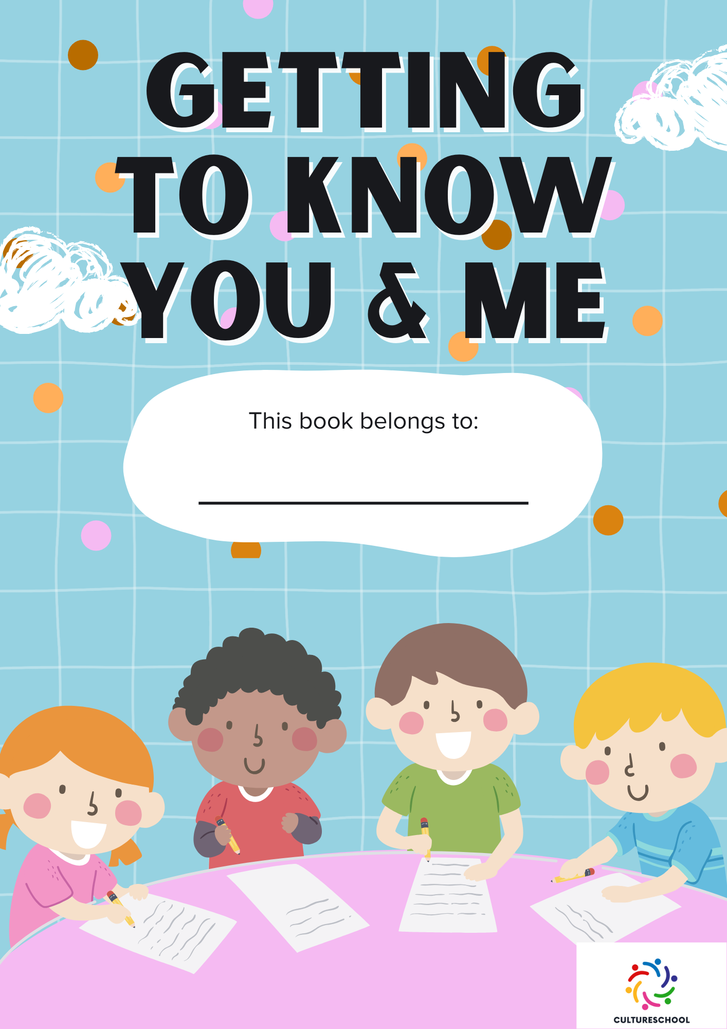 Getting to Know Me Cultural Activity WorkBook