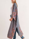 Rhea Navy Thick Stitch Duster- Coming Soon