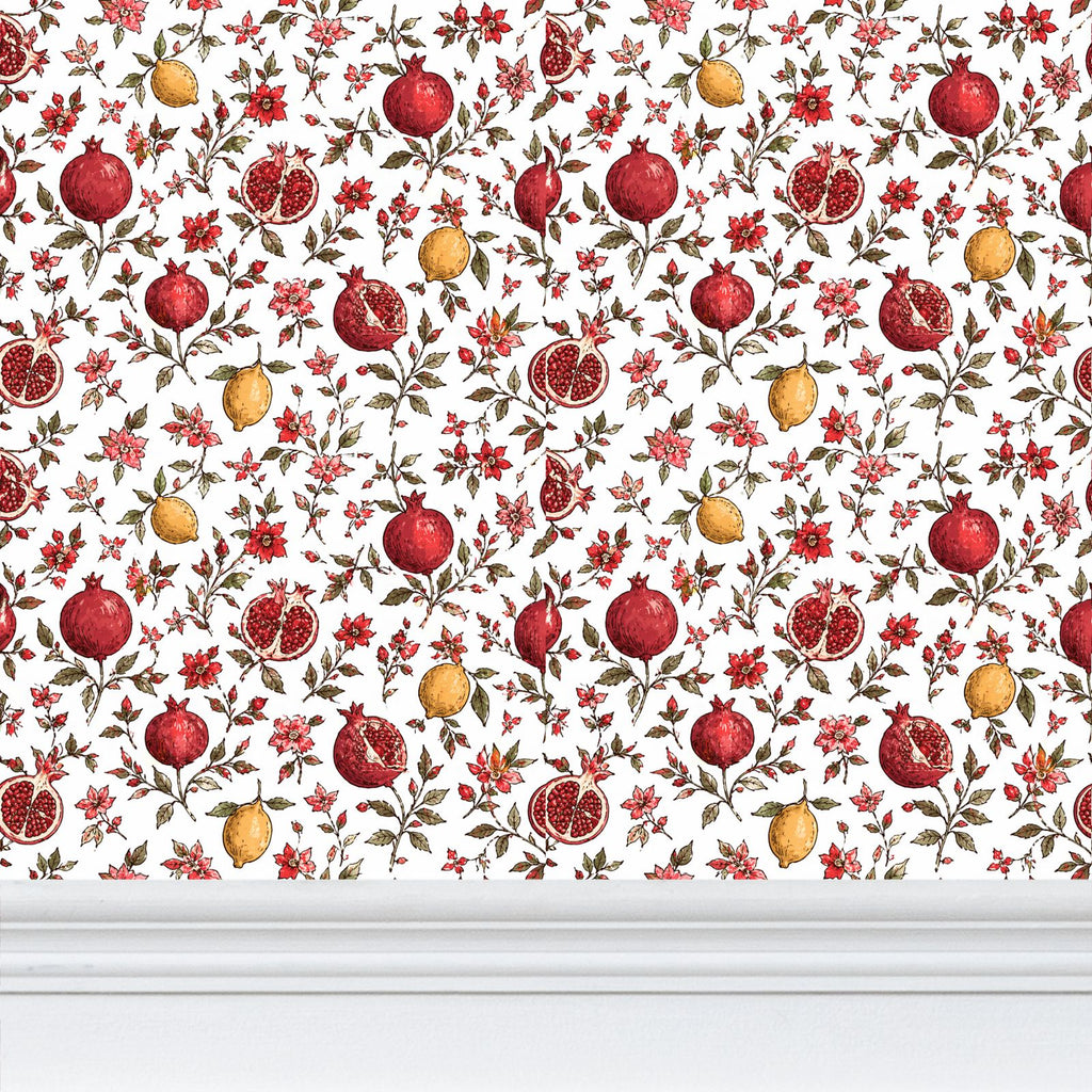Modern Heritage- Persian Pomegranate Wallpaper