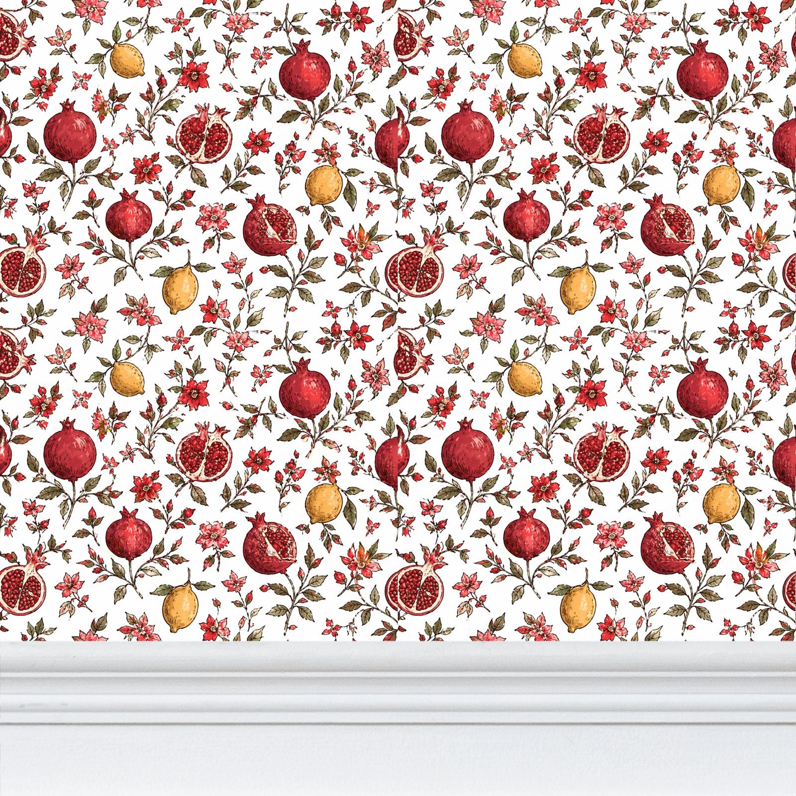 Modern Heritage- Persian Pomegranate Wallpaper