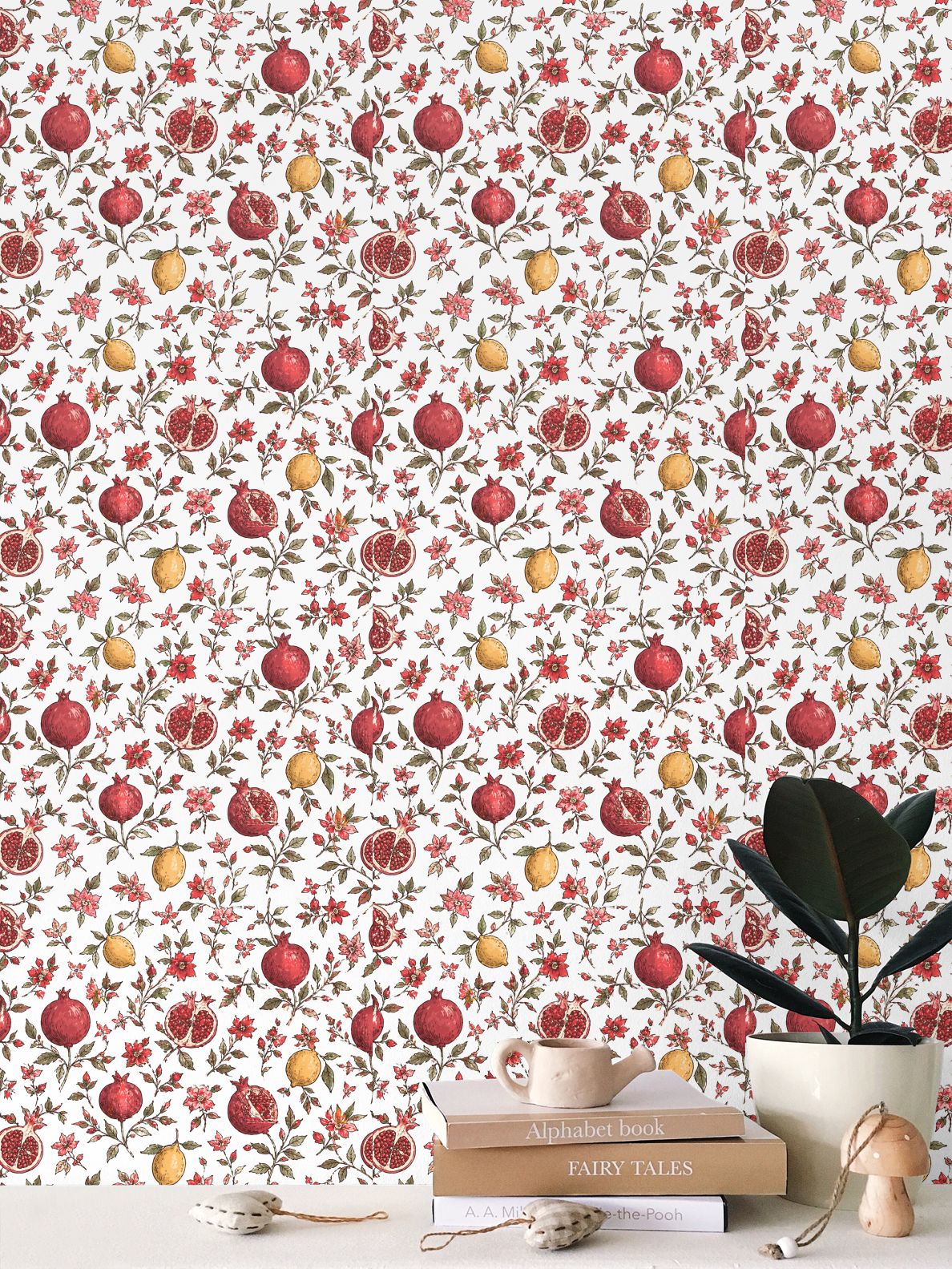 Modern Heritage- Persian Pomegranate Wallpaper