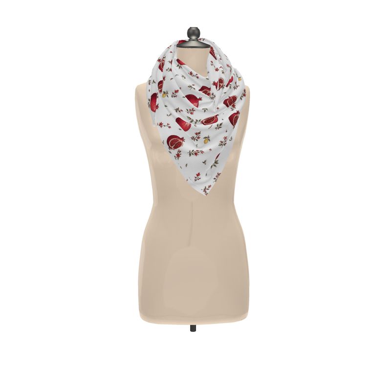 Persian Pomegranate Silk Scarf