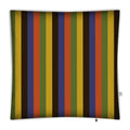 Multicolored striped fabric with vertical stripes on a white background