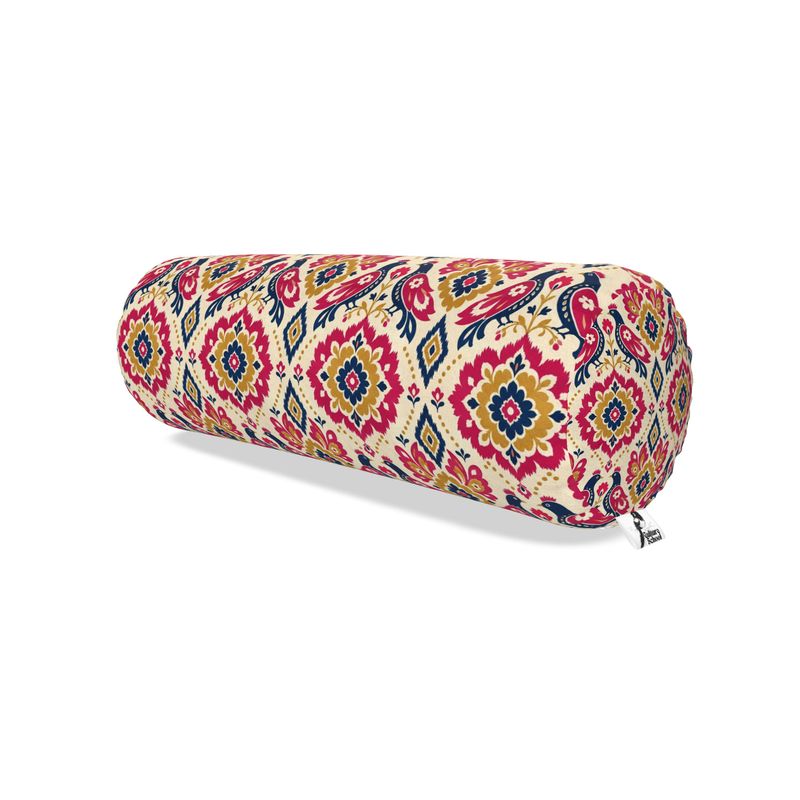 Big Bolster Pillow- Royal Magpie Print