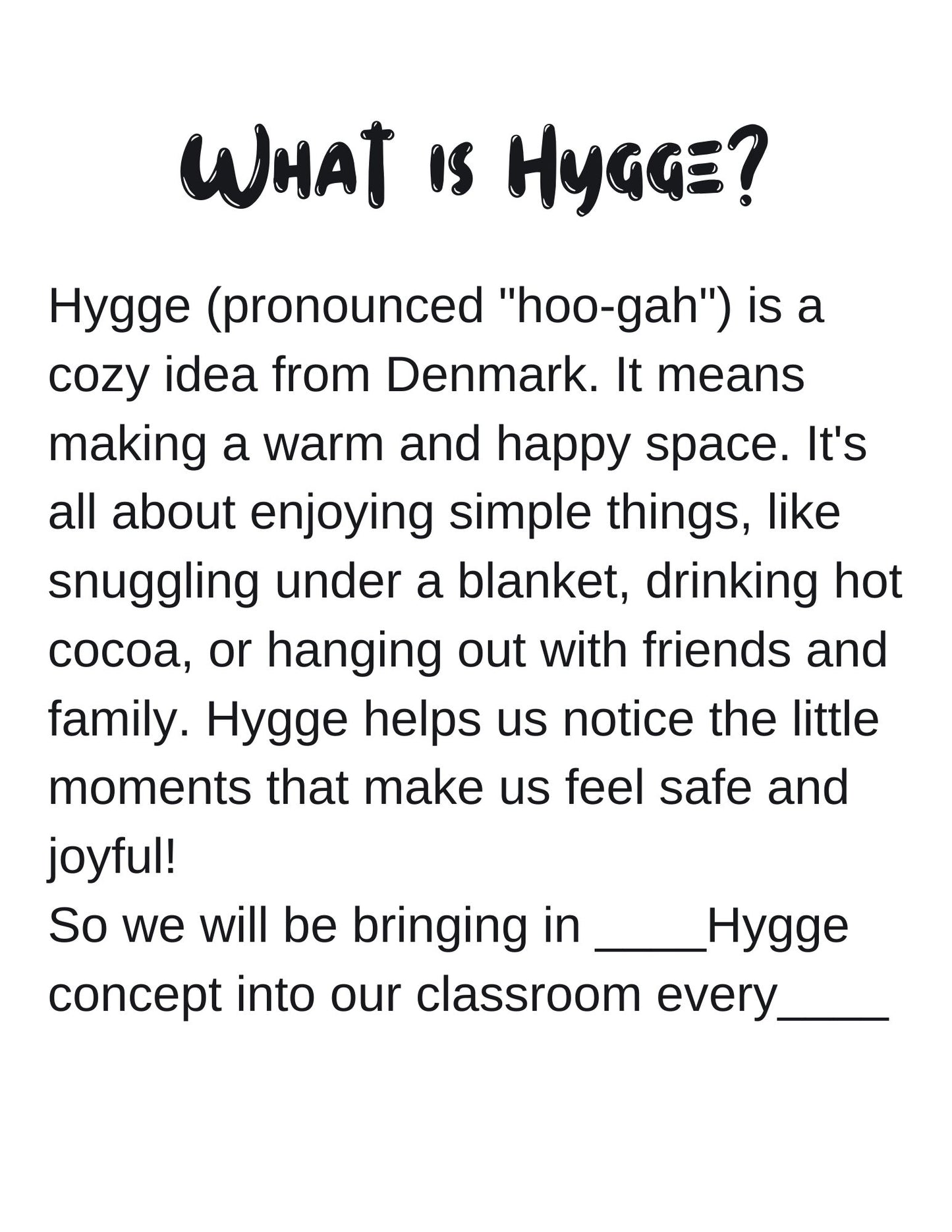 Celebrate Winter: Hygge Lesson Plan (Free)