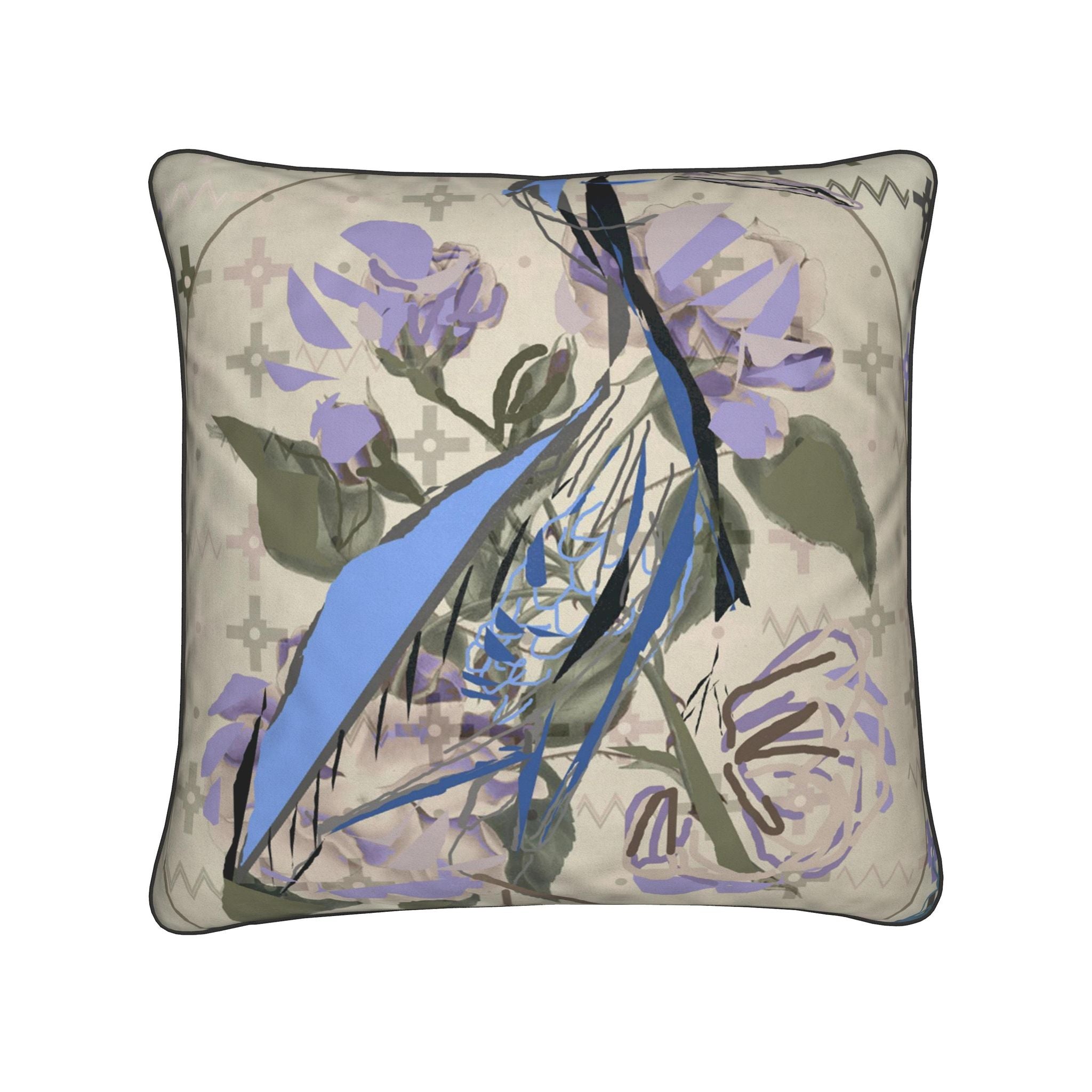 Cushion Cover | Crane of the Cape | Santorini Limestone Blue