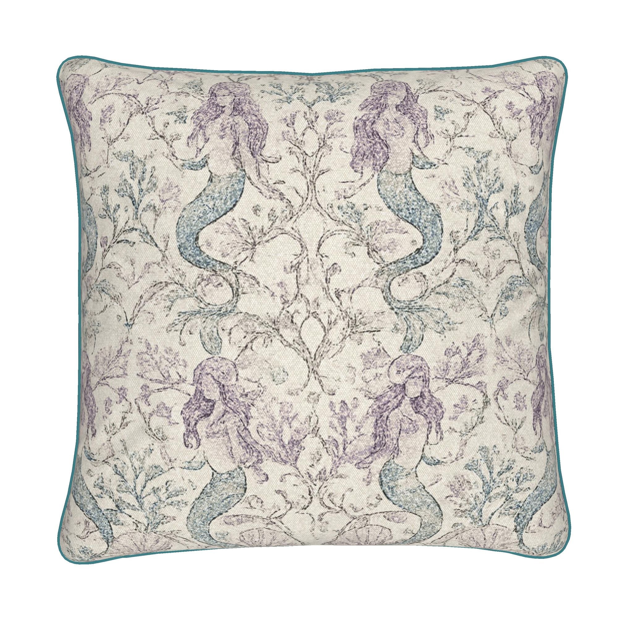 Piped Cushion Cover | Cape Cod Blues & Violets
