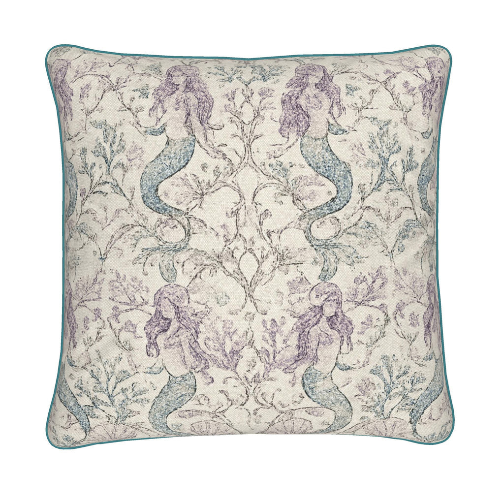 Piped Cushion Cover | Cape Cod Blues & Violets
