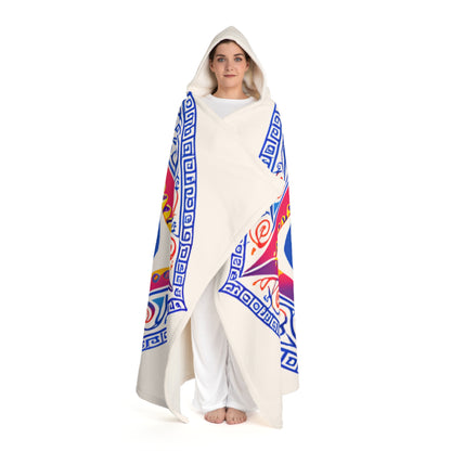 Fear No Evil Eye Hooded Sherpa Fleece Blanket