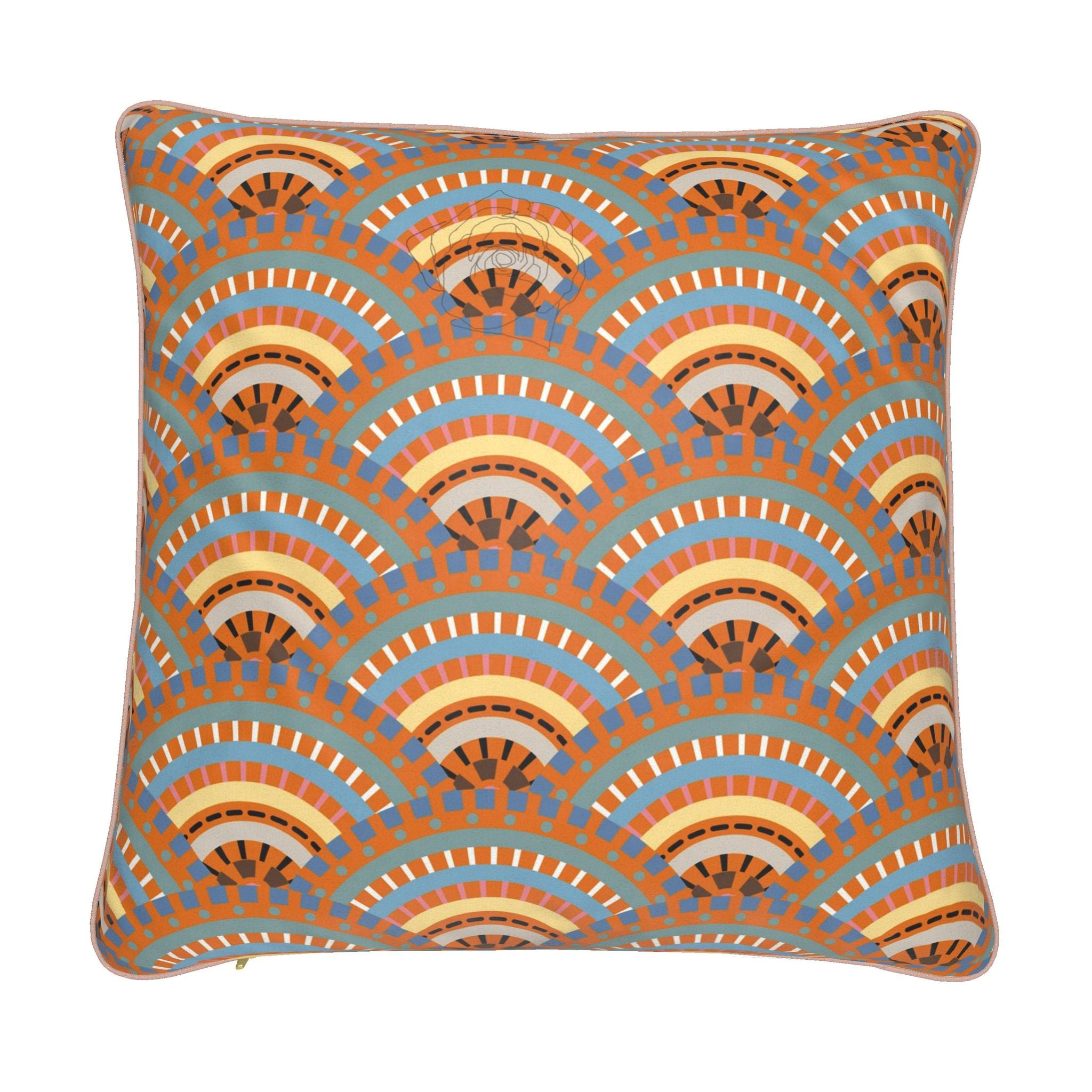 Piped Cushion Cover | Accra Kente Big Cat
