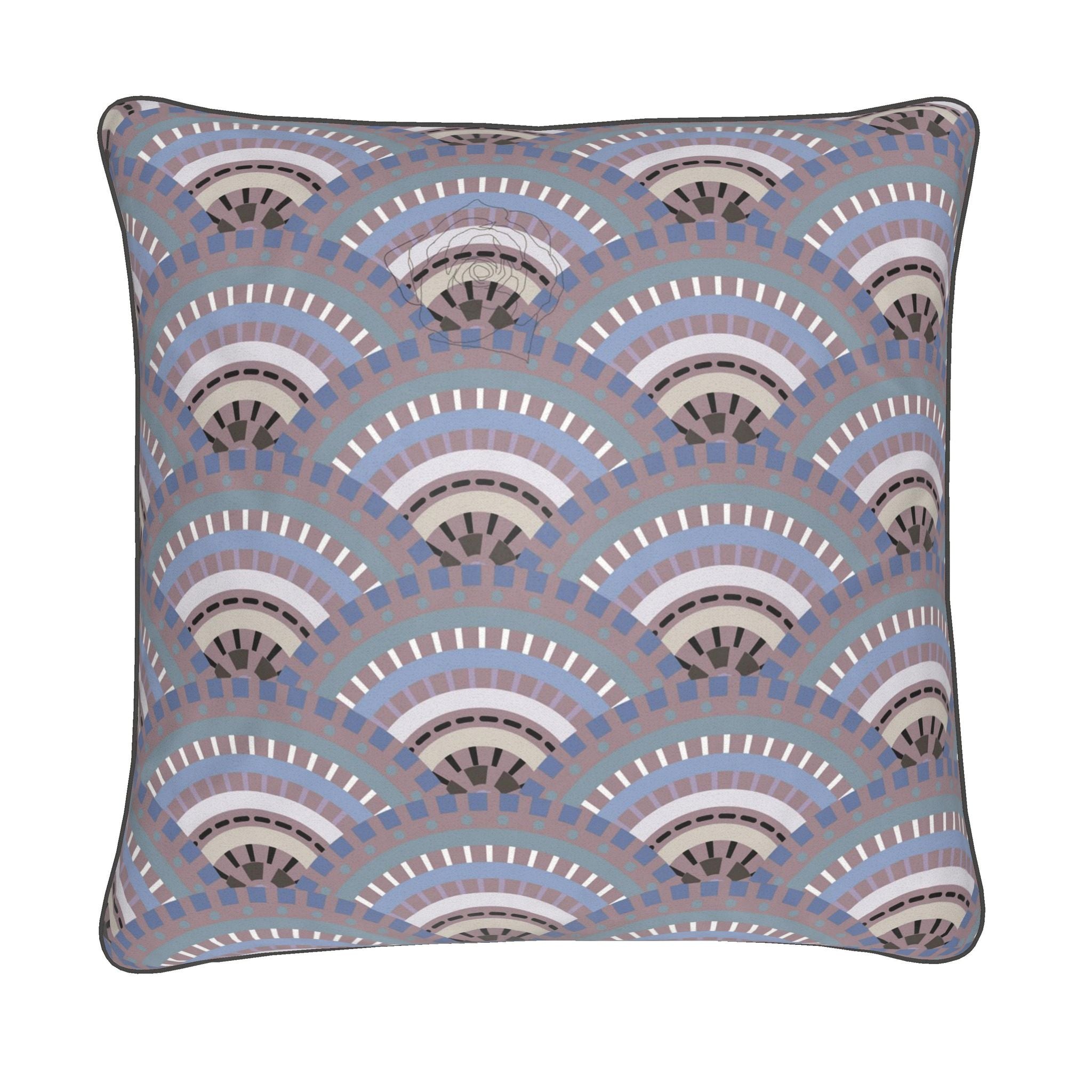Piped Cushion Cover | Shibori Scallop