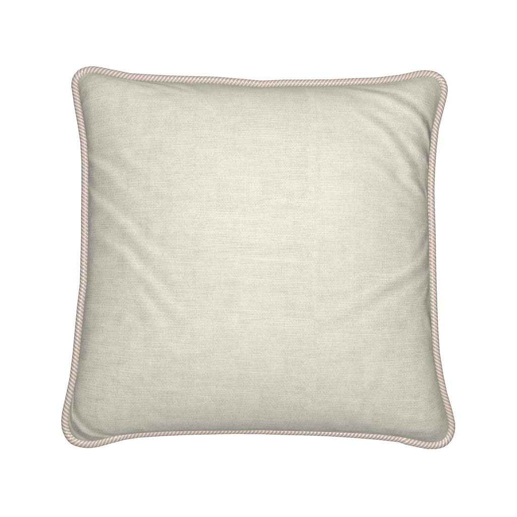Luxury Piped Silk Pillow - 24 x 24 | Cape Cod Deco Shells