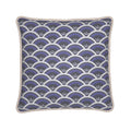 Luxury Piped Silk Pillow - Dark | Cape Cod Deco Shells
