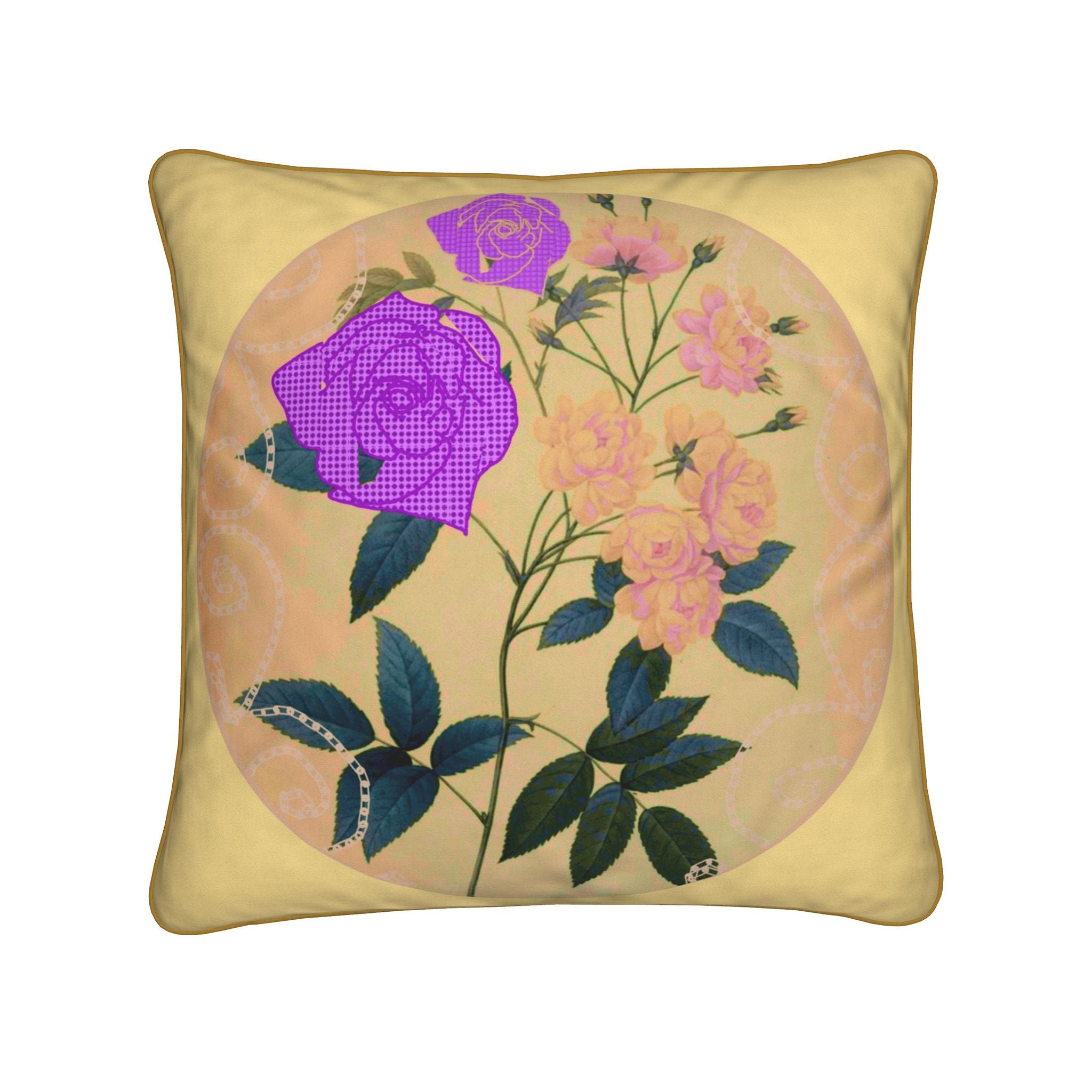 Rose Garden Piped Cushion