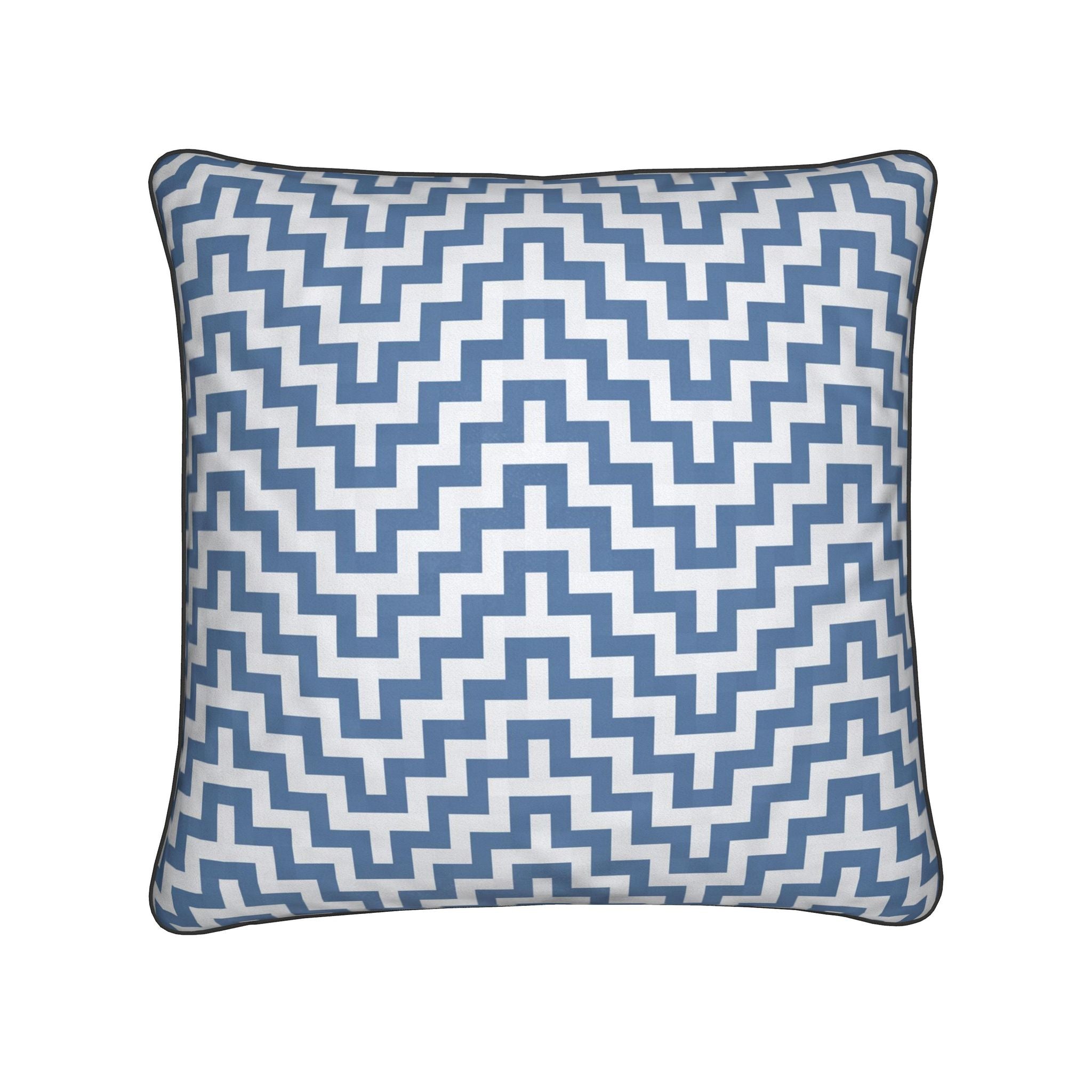 Piped Cushion - 24 x 24 | Andean Santorini Herringone