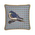Piped Silk Pillow | CoCo Magpie + Santorini Limestone Greek Key