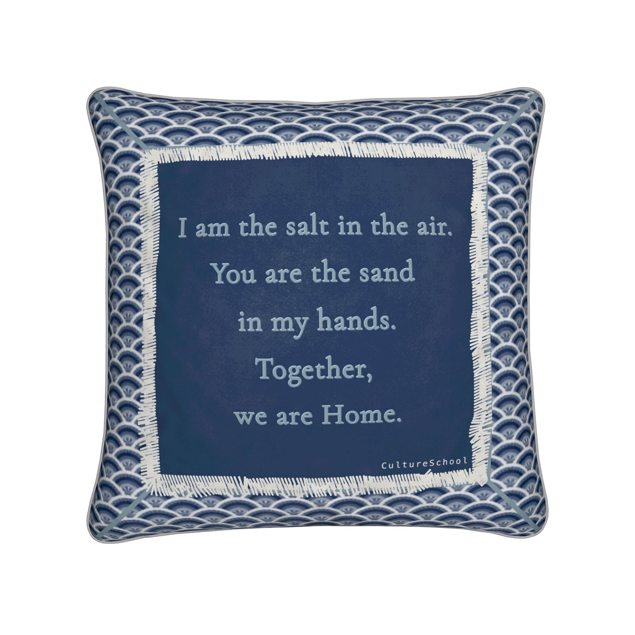 Piped Cushion Cover | Sea Proverb