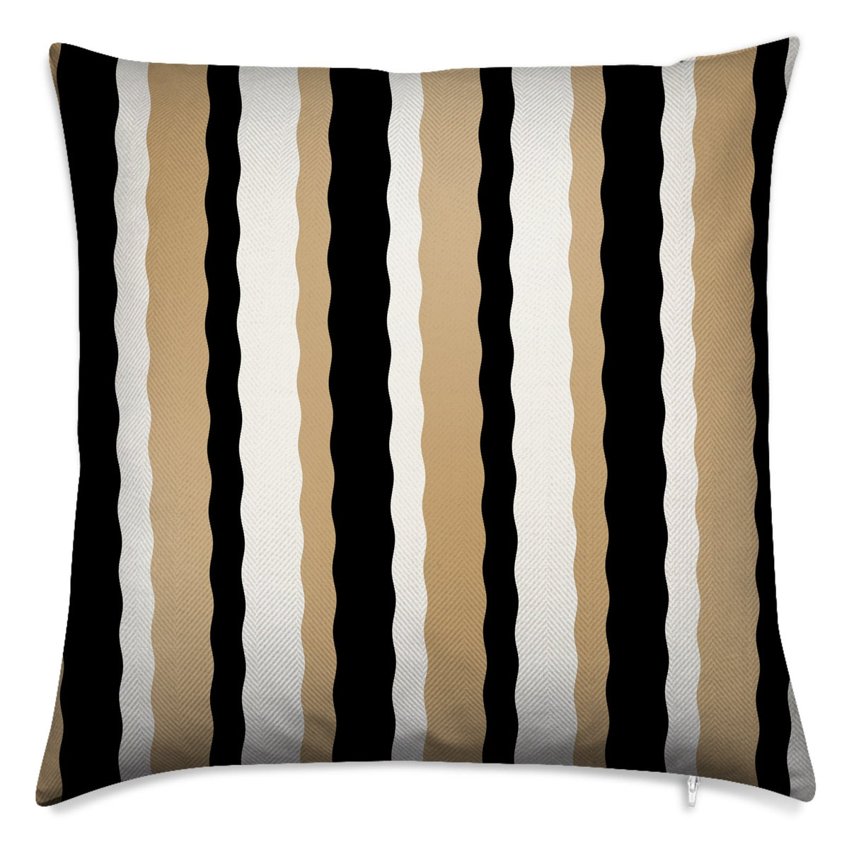 Premium Cushion with neutral stripes | Falmouth Harbor Light