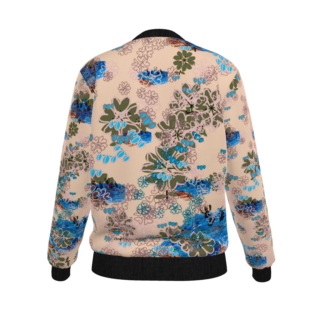 Women's Reversible Silk Bomber Jacket | Inkwell Toile Autumn