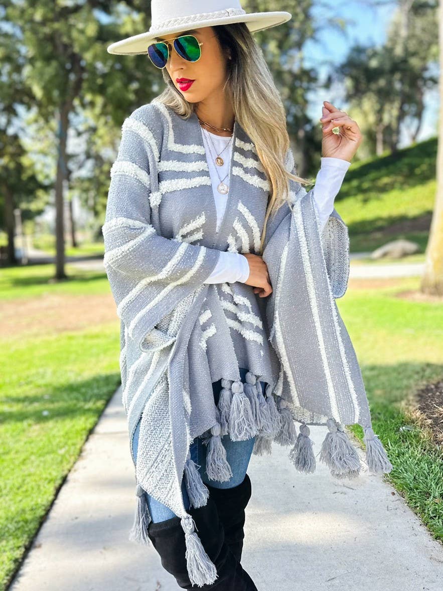 Texture Knit Chunky Tassel Cardigan–Boho Layer | Coming Soon