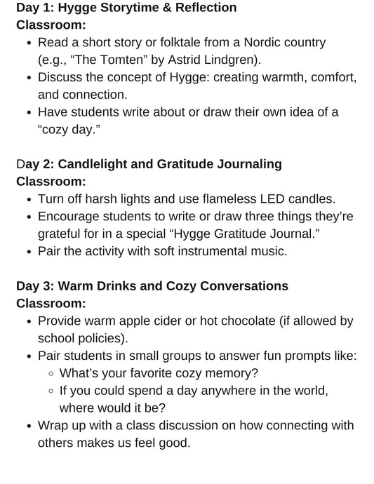 Celebrate Winter: Hygge Lesson Plan (Free)