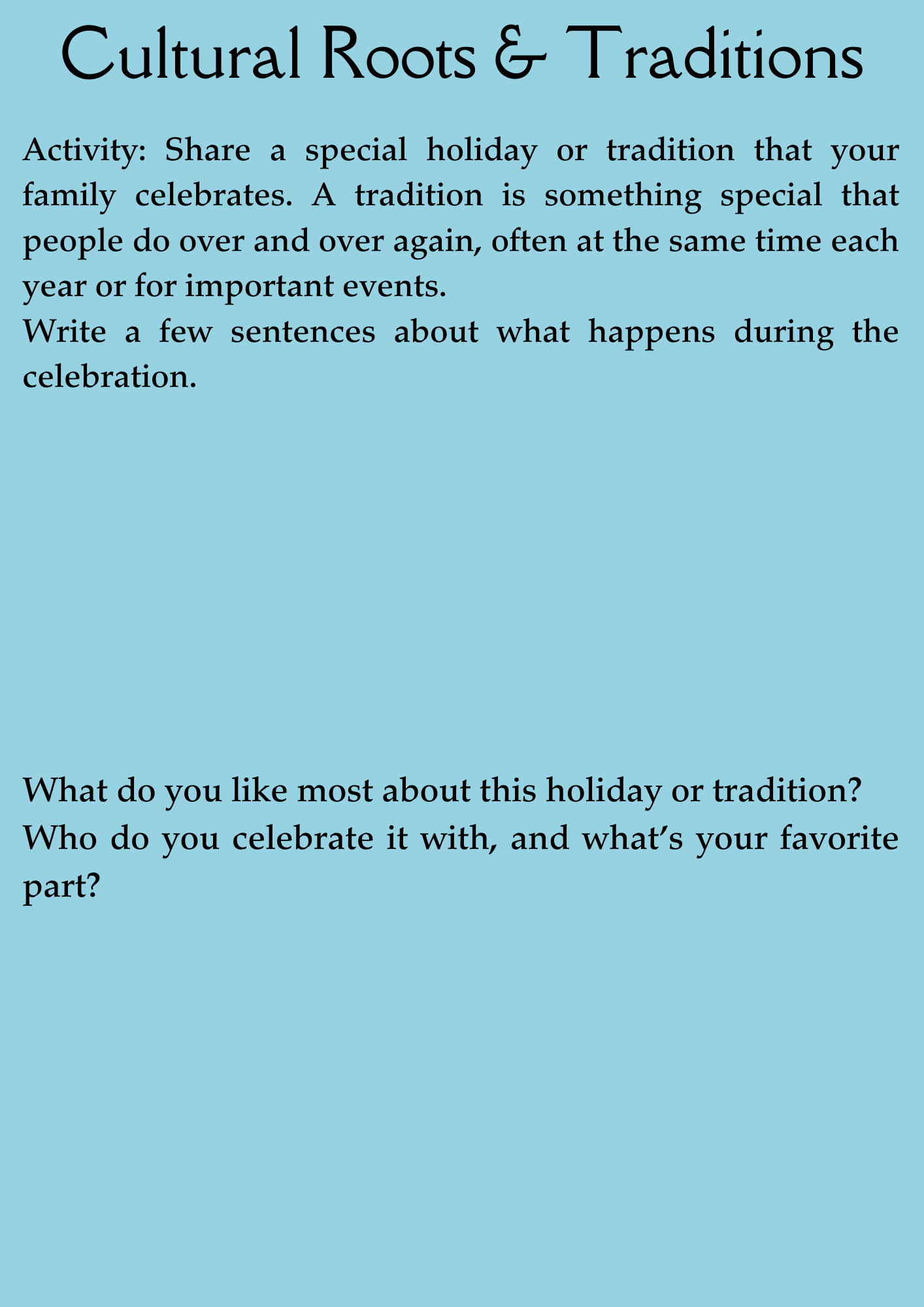 Getting to Know Me Cultural Activity WorkBook