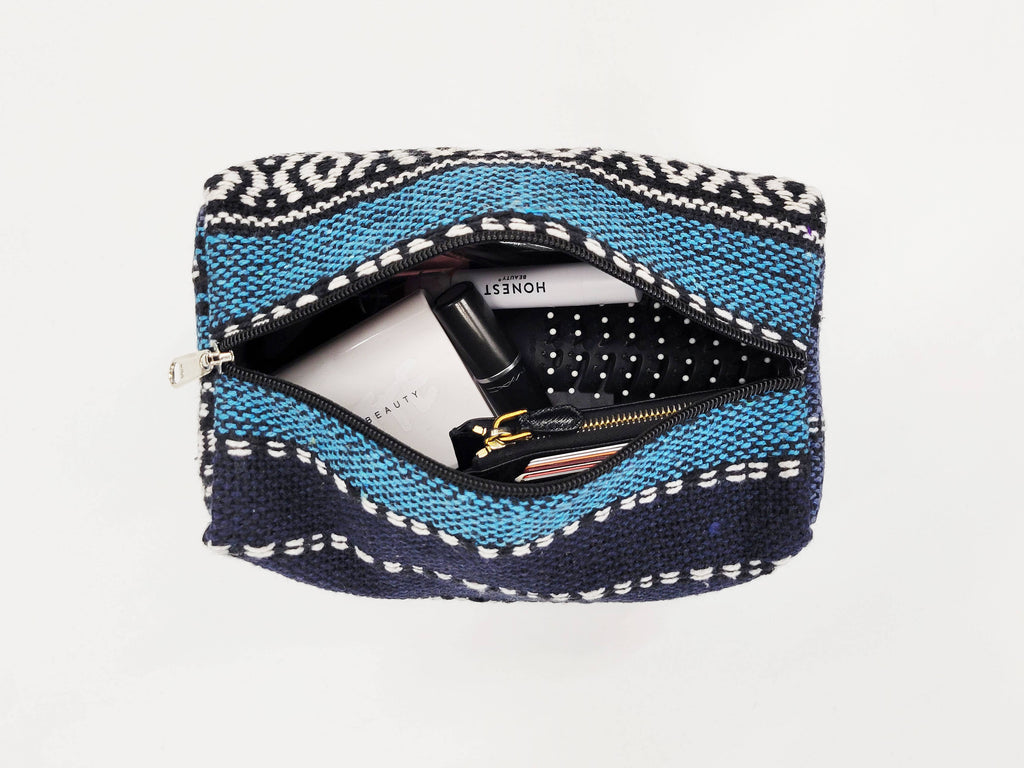Carys Mirrored Cosmetic Cotton Bag Purple