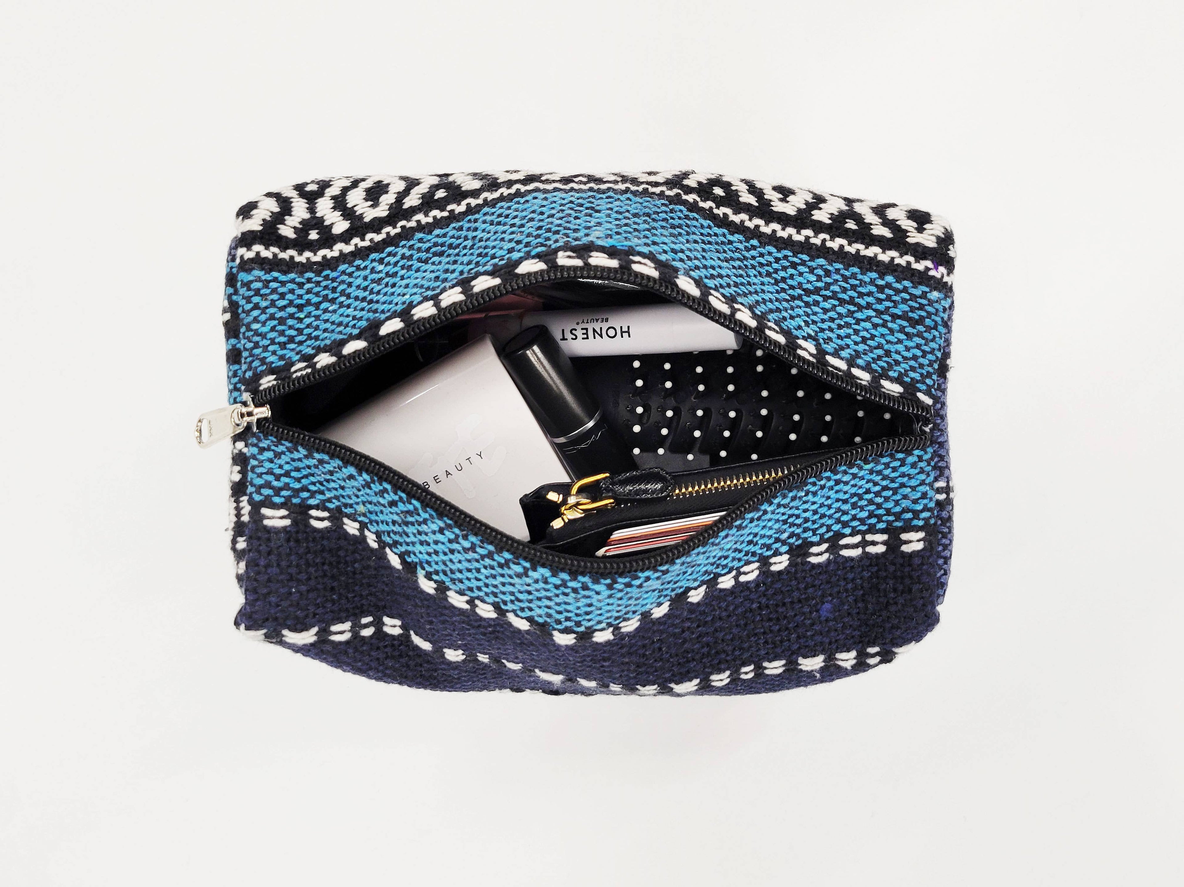 Carys Mirrored Cosmetic Cotton Bag Purple