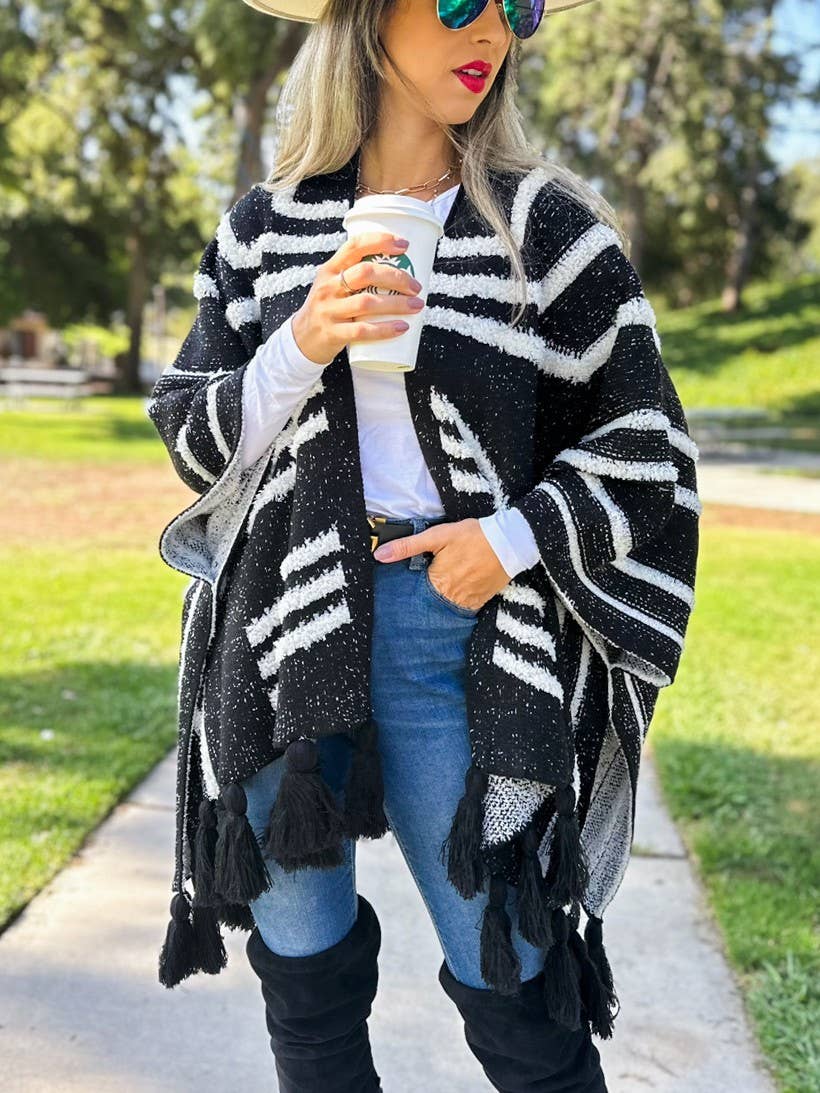 Texture Knit Chunky Tassel Cardigan–Boho Layer | Coming Soon