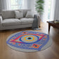 Fear No Evil Eye Round Area Rug