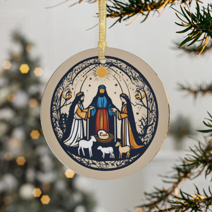 Serene Nativity Scene Ornament