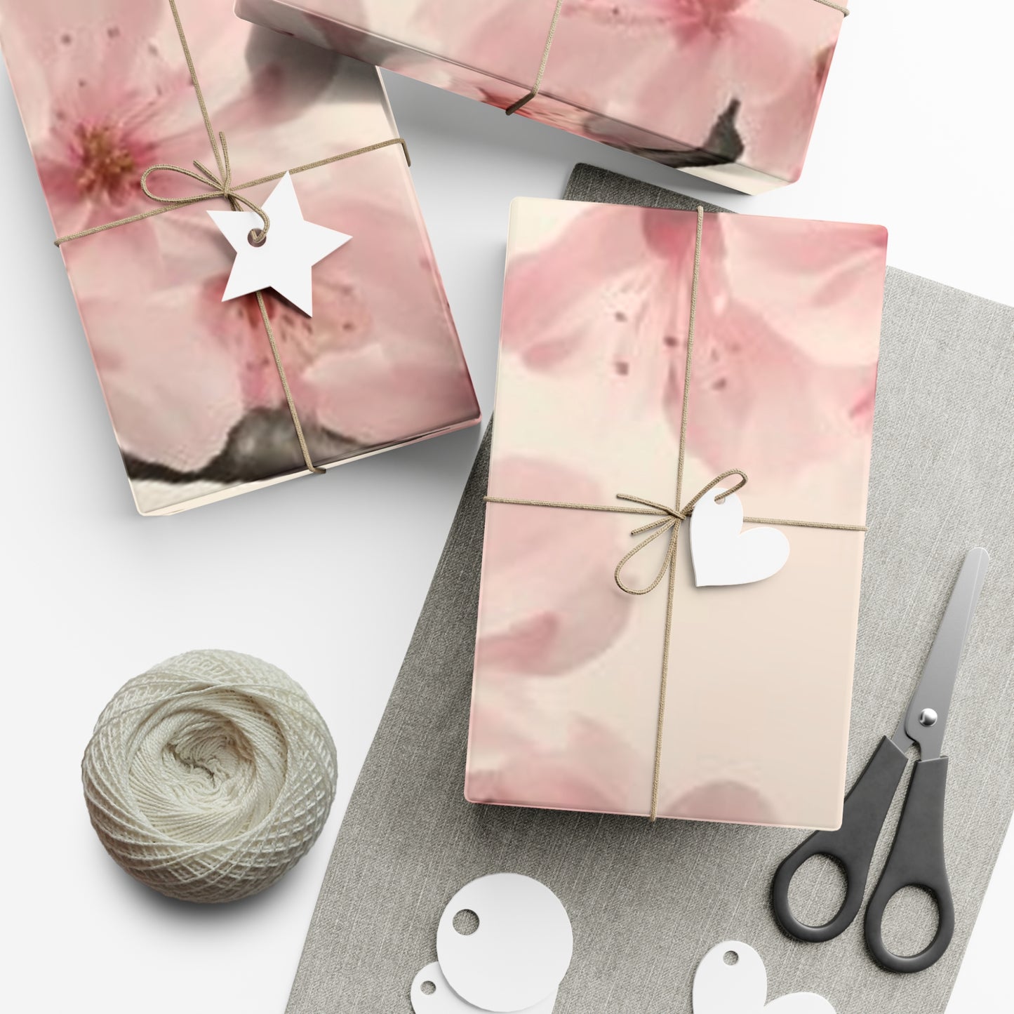 Pink Cherry Blossom Wrapping Paper