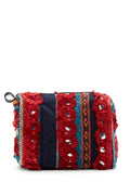 Carys Mirrored Cosmetic Cotton Bag Deep Red