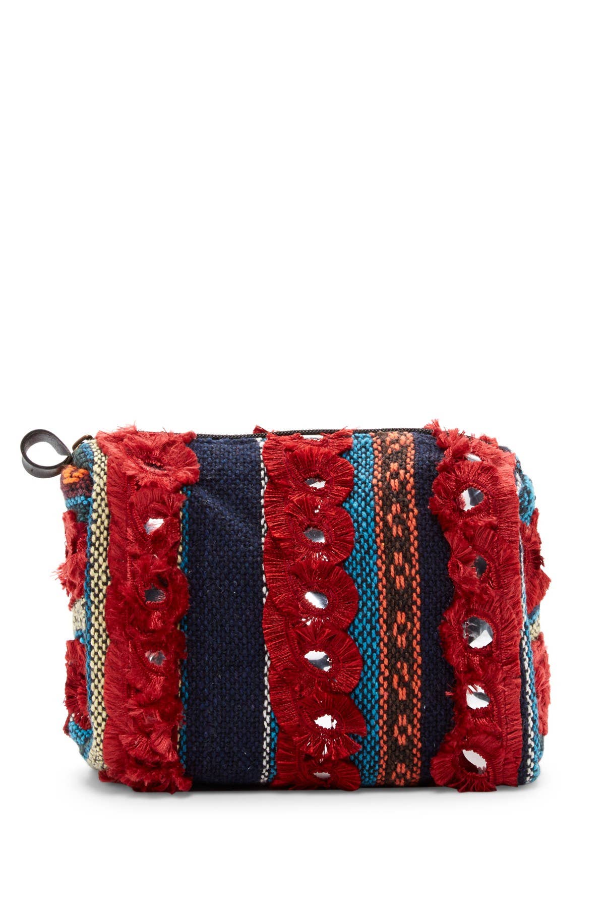 Carys Mirrored Cosmetic Cotton Bag Deep Red