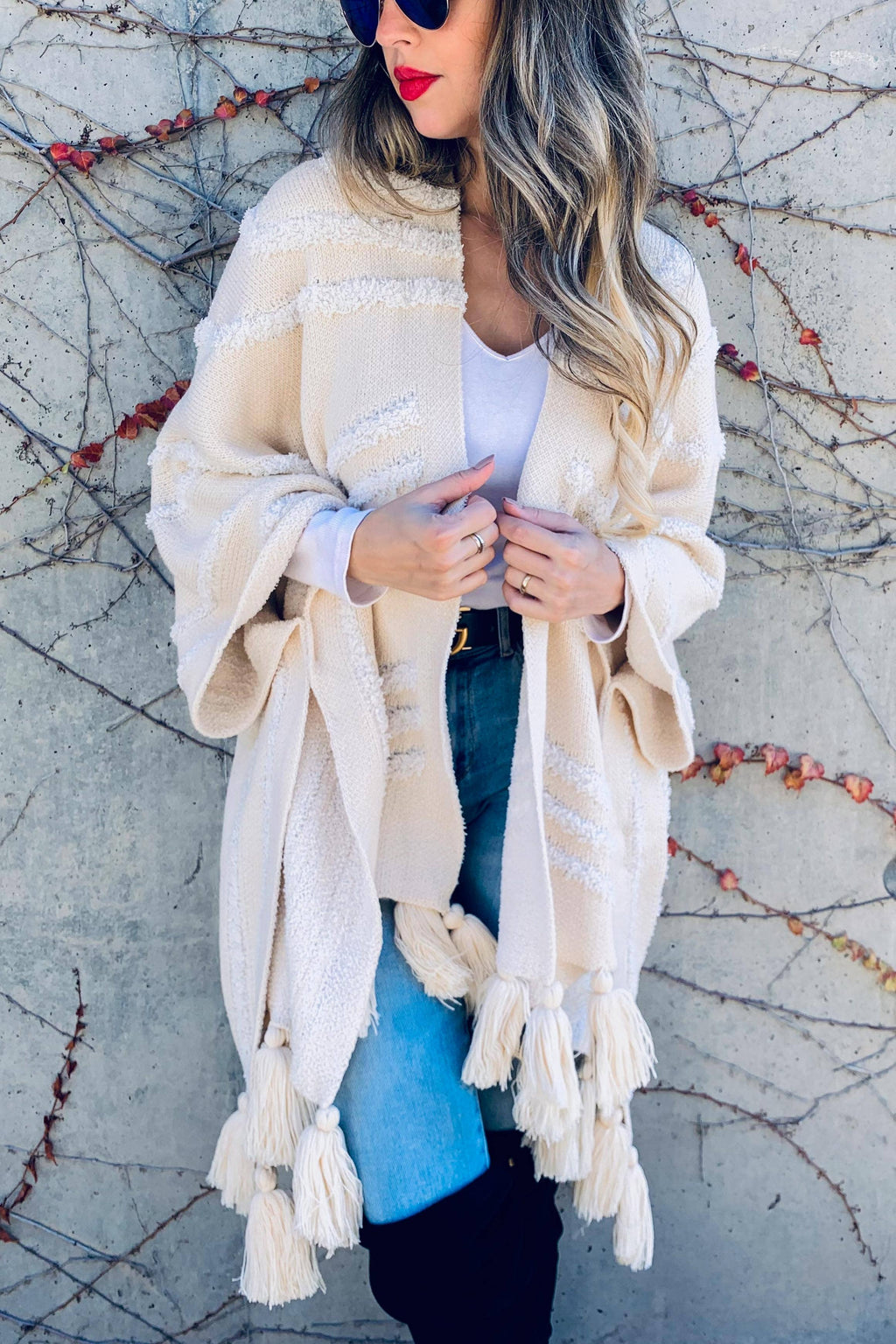 Texture Knit Chunky Tassel Cardigan–Boho Layer | Coming Soon