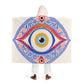 Fear No Evil Eye Hooded Sherpa Fleece Blanket