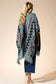 Fuzzy Knit Aztec Pattern Ruana with Tassels