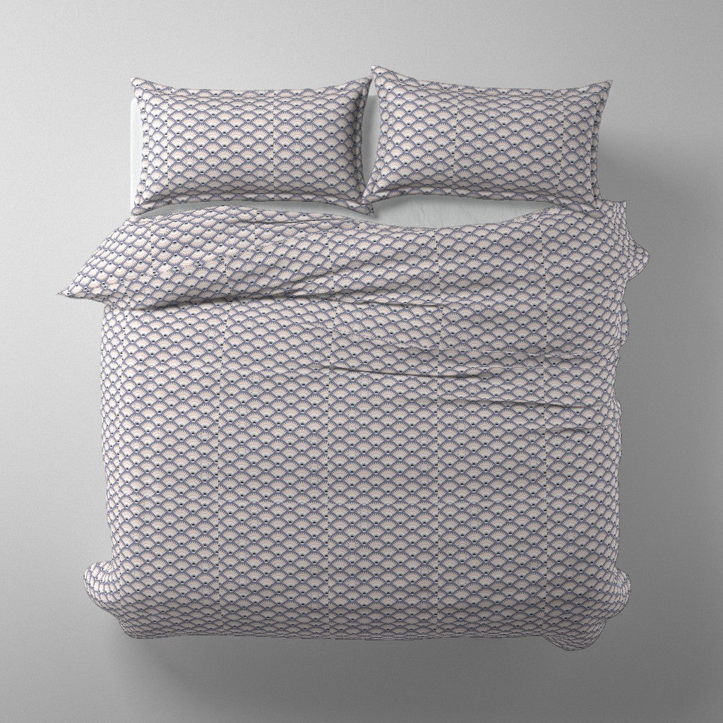 Queen Duvet Cover with shells | After the Storm at Scallop Cove