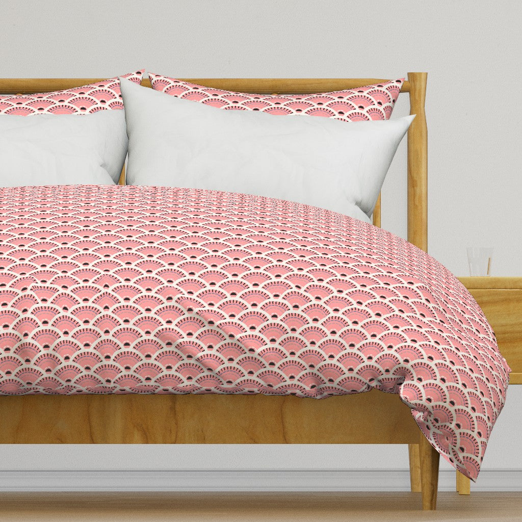 Queen Duvet Cover with shells | After the Storm at Scallop Cove