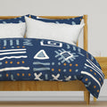 Queen Duvet Cover with Asante Print | Navy Asante
