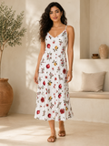 Modern Heritage: Persian Pomegranate Silk Slip Dress