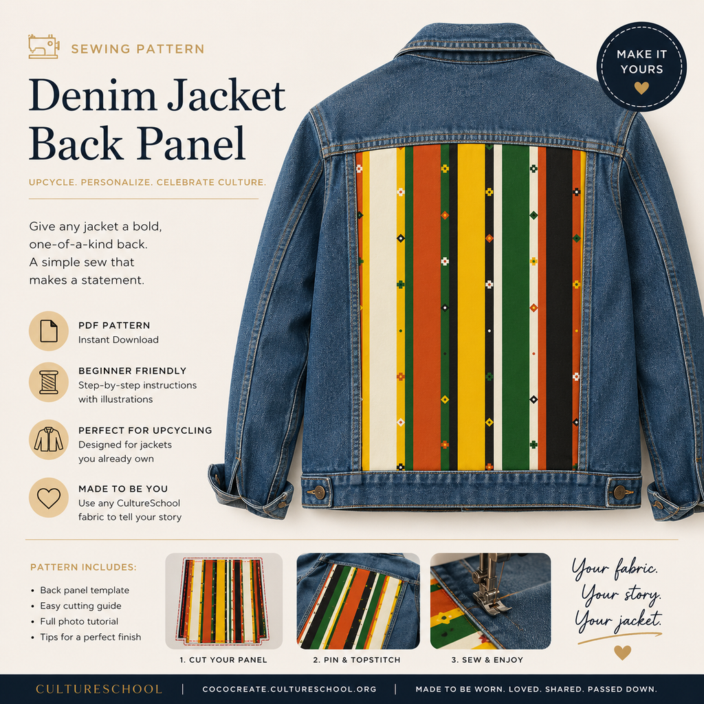 Jacket Back Panel Sewing Pattern| PDF Download