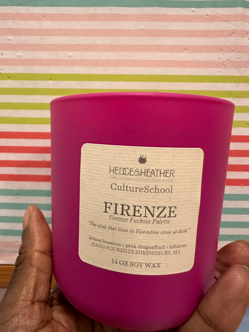Scented Soy Candle | Firenze Fuchsia